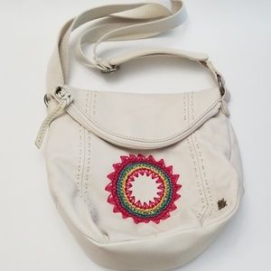 The Sak Cream Festival Crossbody Leather Handbag